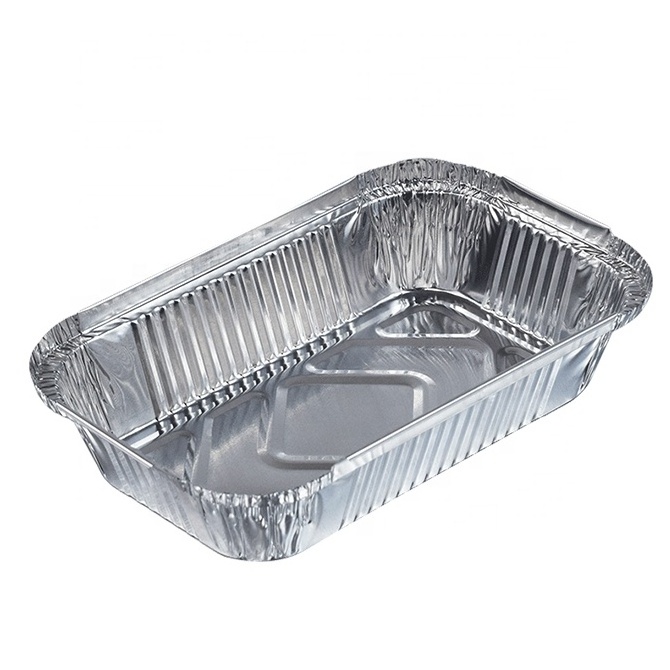 Disposable Food Grade Aluminum Foil Baking Pan 100pcs 450ml Aluminium Foil Container Small Silver Foil Tray With Lid2025