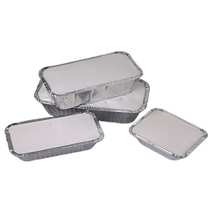 Disposable Food Grade Aluminum Foil Baking Pan 100pcs 450ml Aluminium Foil Container Small Silver Foil Tray With Lid2025