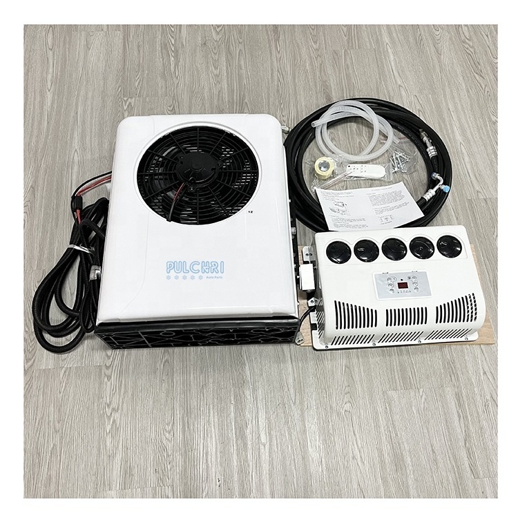 Wholesale Price Truck Van Cabin 12V Truck  Parking Cooler AC Kit 12v Compressor Electric Tractor Cab Air Conditioner