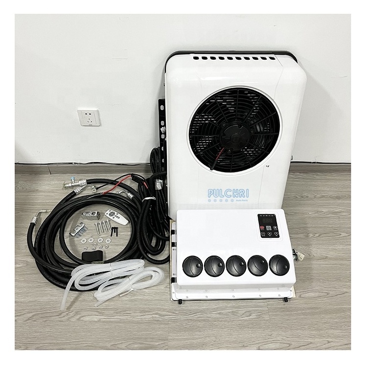 Wholesale Price Truck Van Cabin 12V Truck  Parking Cooler AC Kit 12v Compressor Electric Tractor Cab Air Conditioner