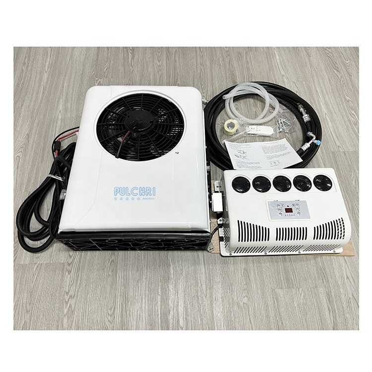 Wholesale Price Truck Van Cabin 12V Truck  Parking Cooler AC Kit 12v Compressor Electric Tractor Cab Air Conditioner