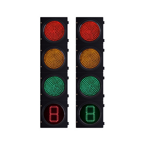 Red Yellow Green LED Traffic Light with Digital Countdown Timer 300mm for Driveway