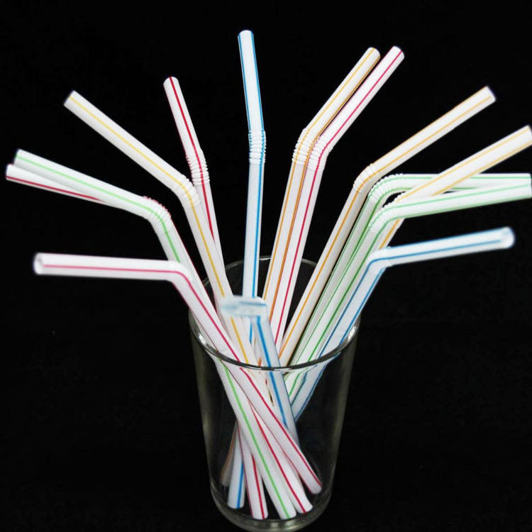 All-Season Classical Contemporary Premium Disposable Drinking Cola Juice Straws Multi Color Plastic Straw