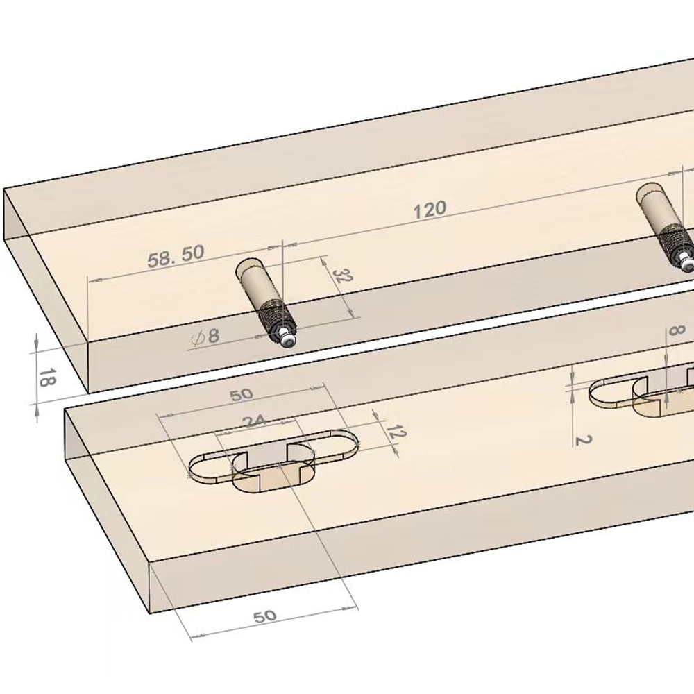 Stylish High-End Furniture Hardware Quick Connect Fastening Hidden Wardrobe Accessories