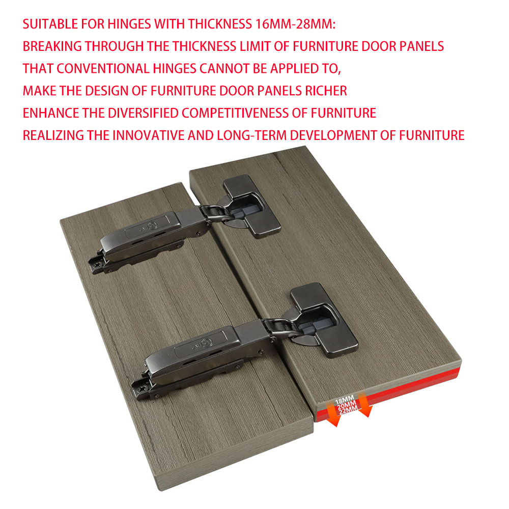 Big discount hot selling one-word base hinge  Kitchen Cabinet Folding Table Furniture Hinge Soft Close Cabinet Hidden Door Hinge