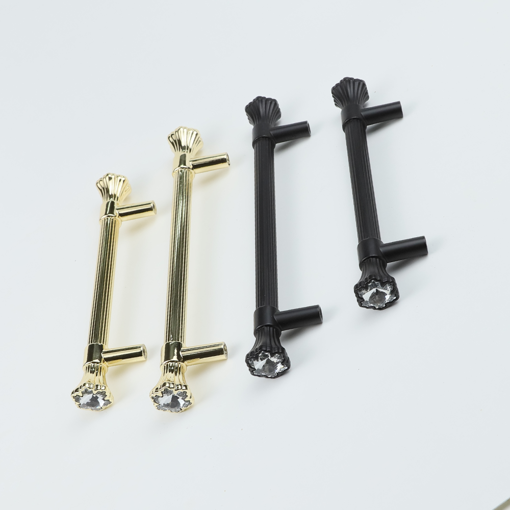 Aluminium Alloy Pulls Furniture Hardware Kitchen Cabinet Cupboard Dresser Wardrobe Drawer Door Gold Black Modern Pull Handles