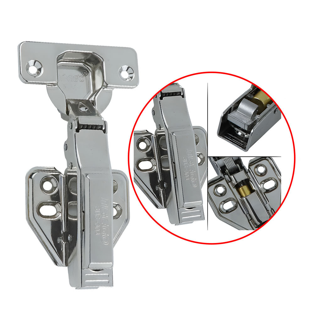 Durable Beauty 304 Stainless Steel Furniture Hinge Soft close clip-on wardrobe hinges cabinet hinges