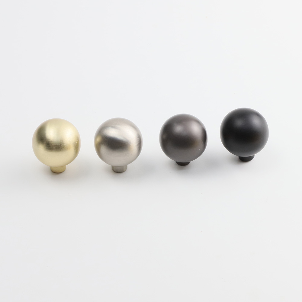 luxurious and elegant Black Round Brass Door Handle Cabinet knob Wardrobe Kitchne handles and knobs Drawer pulls