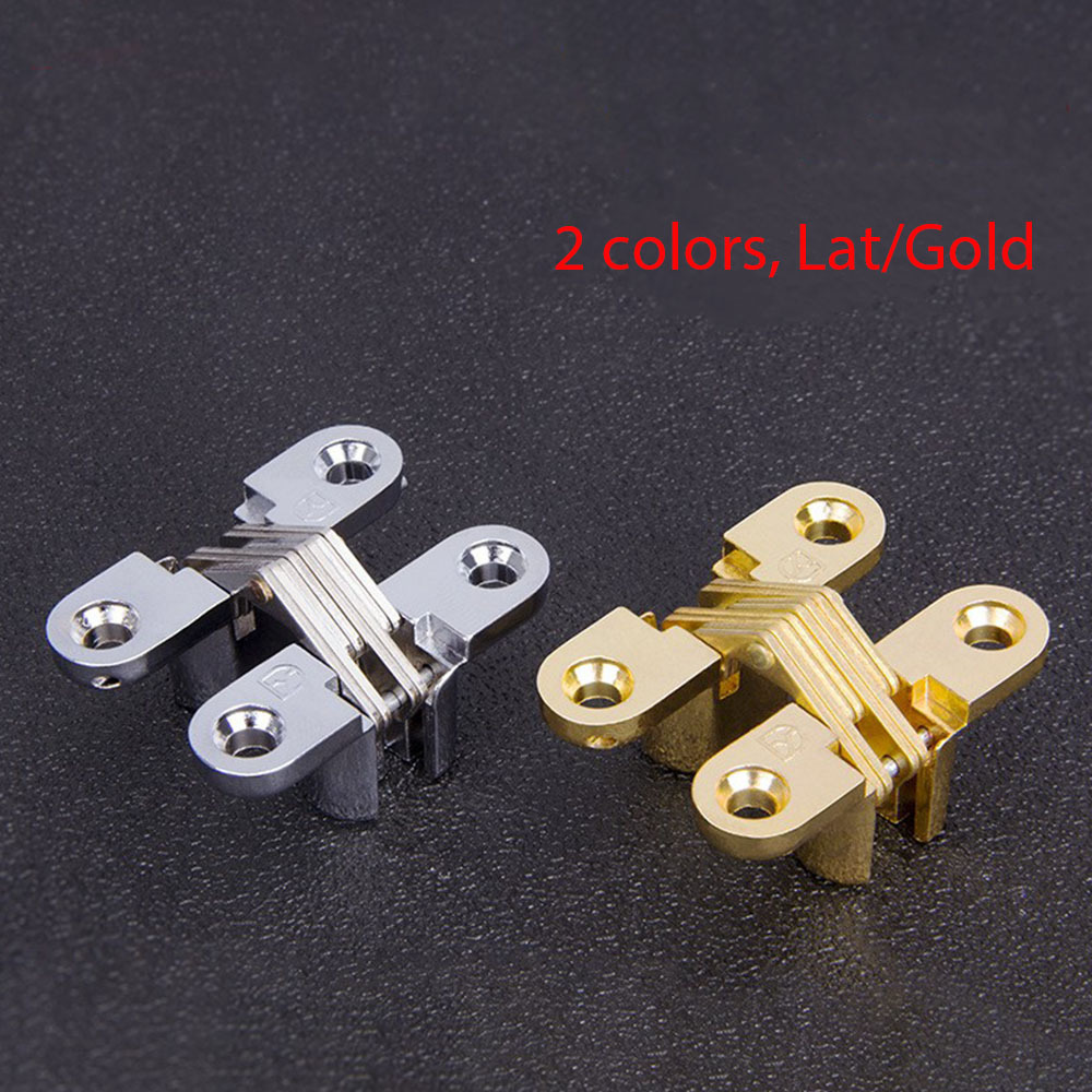 180 Degree Concealed Hinge Zinc Alloy Invisible Cross Hinge Heavy Duty 3d Adjustable Hidden Door Hinge