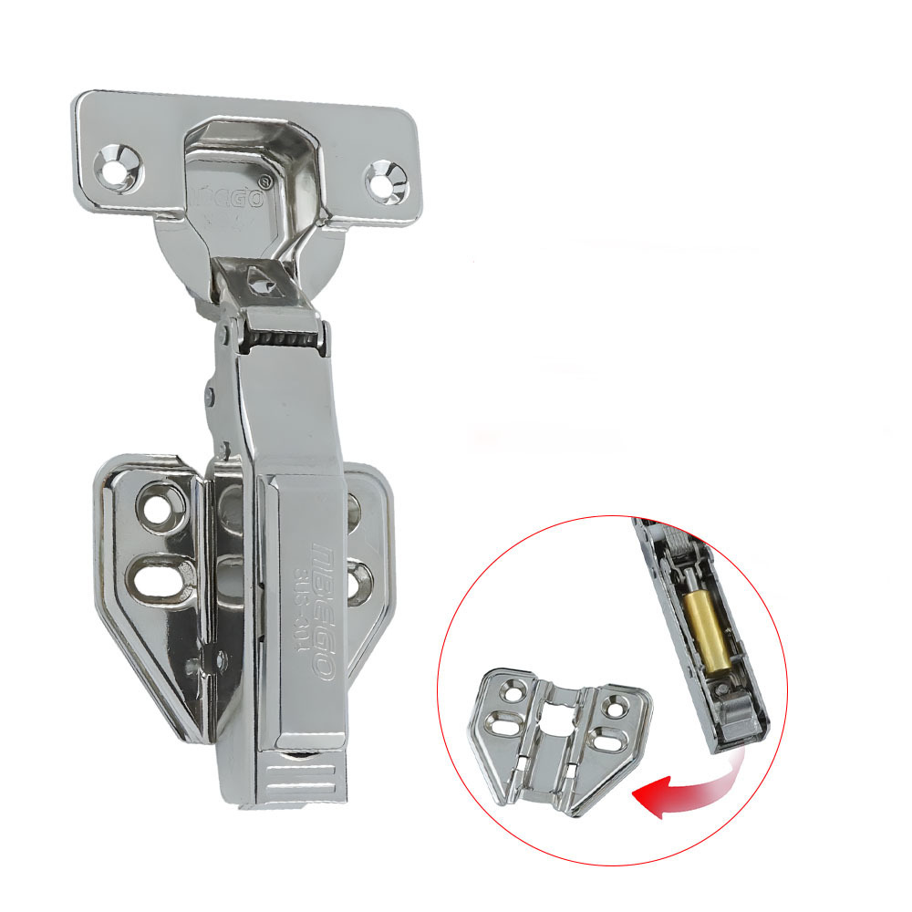 Durable Beauty 304 Stainless Steel Furniture Hinge Soft close clip-on wardrobe hinges cabinet hinges