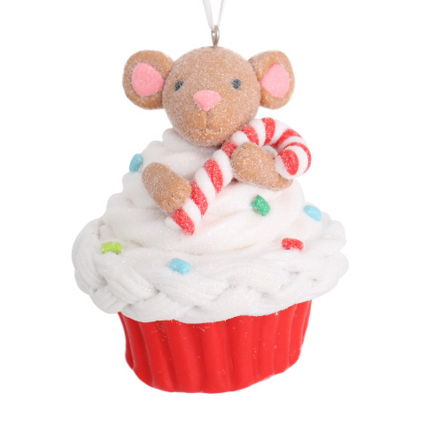 Handmade Simulation Little Mouse Cake Bread Soil Pendant New Home Accessories for Christmas Decorations DIY Crafts