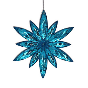 Navidad Productos Novedosos Colorful Mirror Acrylic Snowflake Ornament Summer Party Outdoor Xmas Decoration