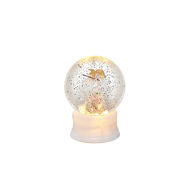 Outdoor Animated Christmas The Crystal Ball Table Topper Led Light Up Christmas Snow Water Lantern Usb And Music Support