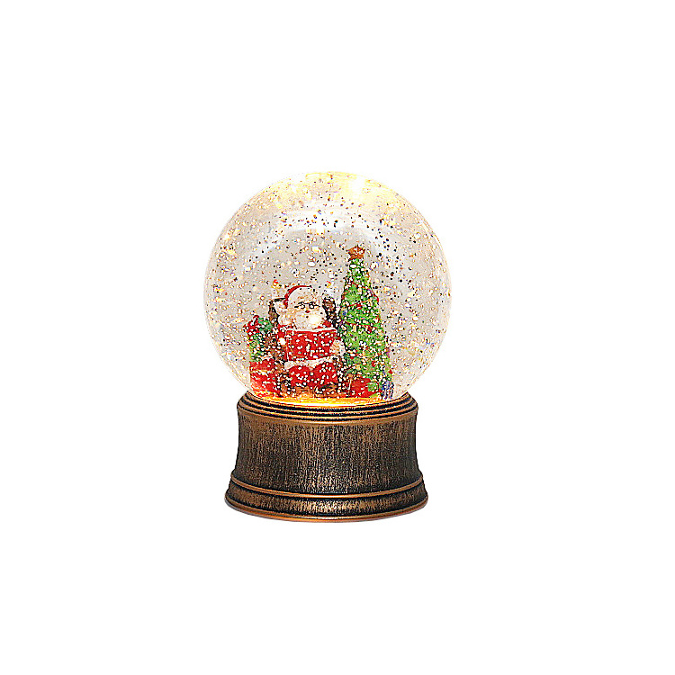 Outdoor Animated Christmas The Crystal Ball Table Topper Led Light Up Christmas Snow Water Lantern Usb And Music Support