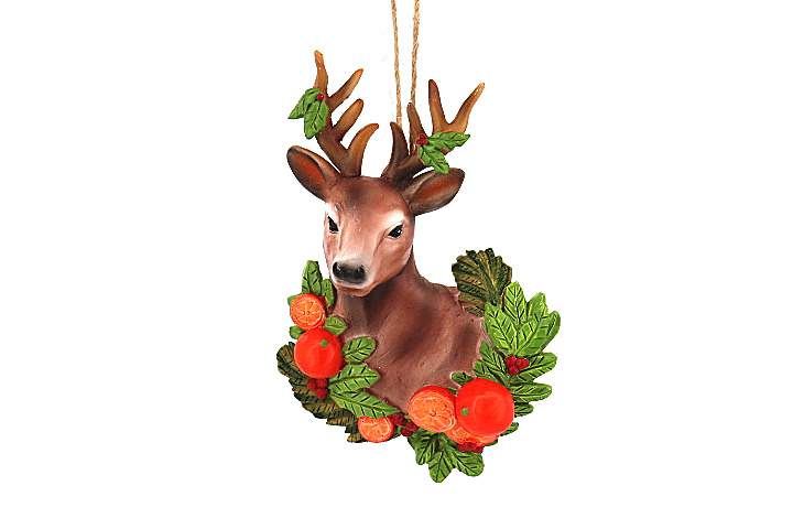 Christmas Mini Reindeer Ornaments Resin Deer Tree Figurine Doll Decorations For Holiday Fireplace Gift Decor