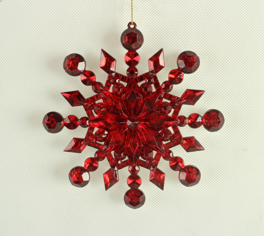 Christmas tree decoration clear ornaments acrylic snowflake