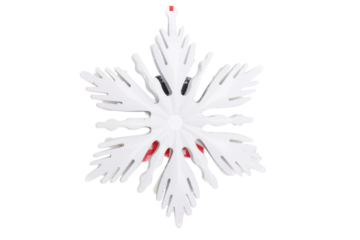 New Product Simulation Petals Plastic White Snowflake Flakes Bread Soil Snowflake Charm For Christmas Decoration