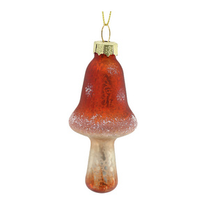 Zhengtian Custom Little Glass Hanging Decorations Designs Handmade Squirrel Under Mushroom Christmas Tree Ornament