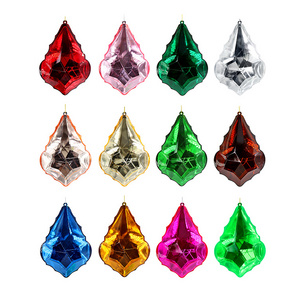 Zhengtian Christmas Transparent Gem Hanging Decorations Acrylic Gem Hanging Ornaments Solid Color Decorations Diy Crafts