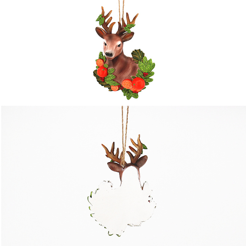 Christmas Mini Reindeer Ornaments Resin Deer Tree Figurine Doll Decorations For Holiday Fireplace Gift Decor