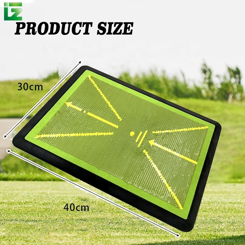 Factory custom golf training mat with swing detection function, rubber bottom display swing path quality outdoor/indoor golf mat