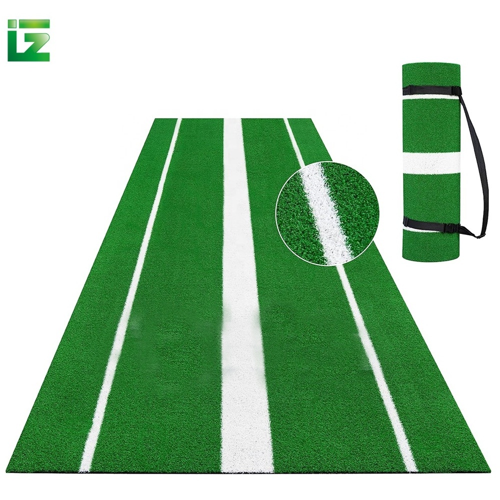 Factory Custom 3*10FT Rubber Bottom Anti Slip Mat Artificial Grass Soccer Baseball Softball Batting Mat Non-Slip Grass Mat