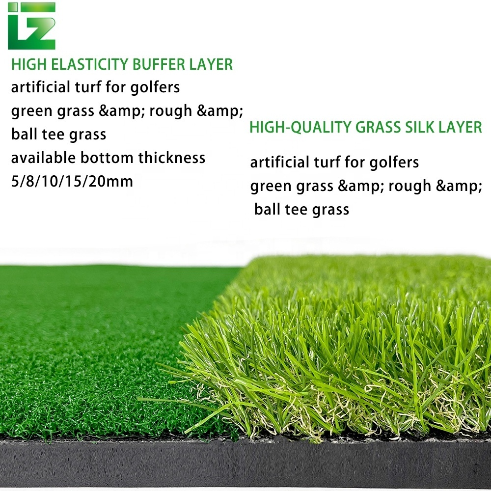 High Quality Custom-made Artificial Turf Grass Golf Training Mat Padel Court Golf Hitting Mat With Golf Accessories