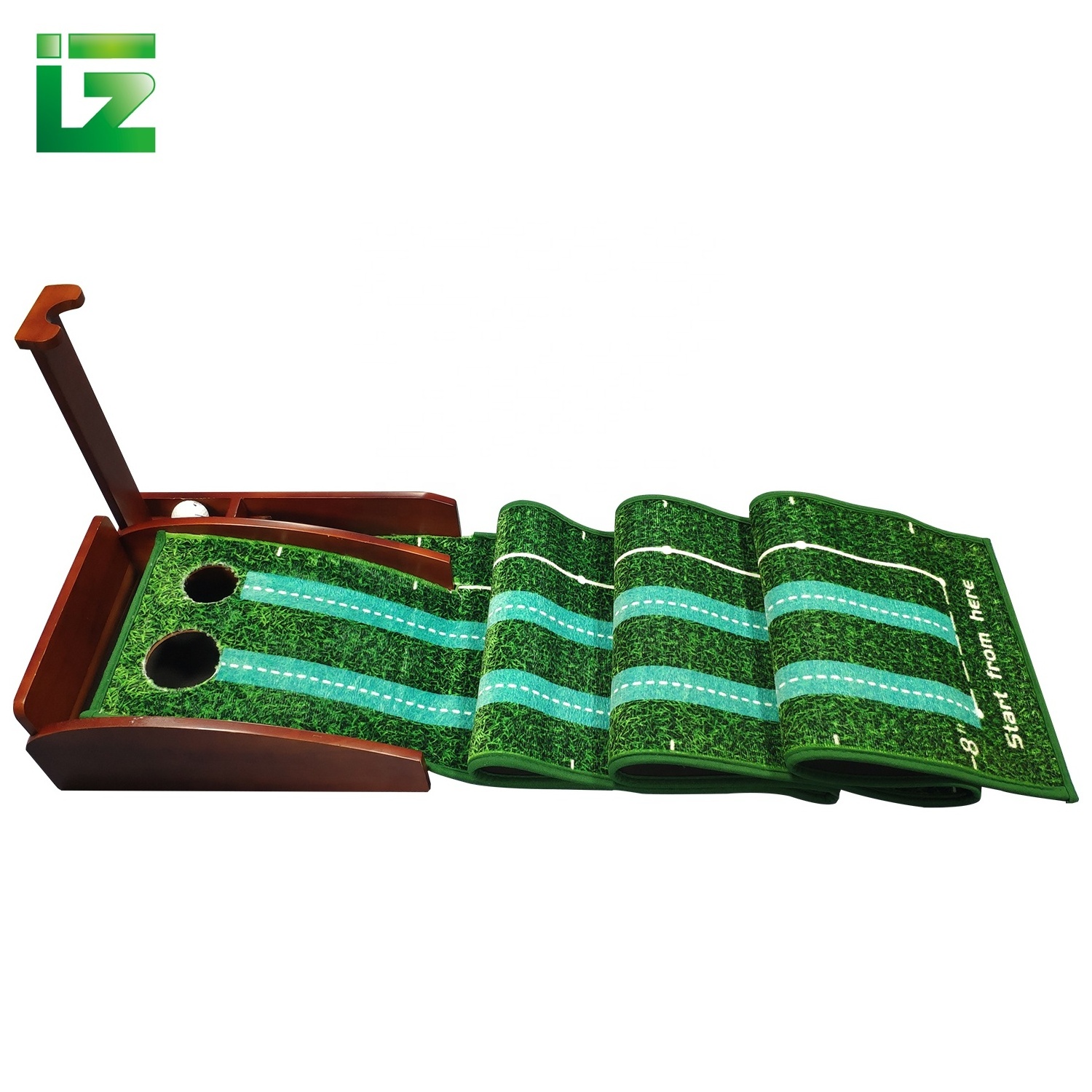 Best Selling Automatic Ball Return Mini Golf Putting Green for Golf Ball Training Indoor