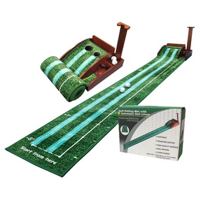 Best Selling Automatic Ball Return Mini Golf Putting Green for Golf Ball Training Indoor