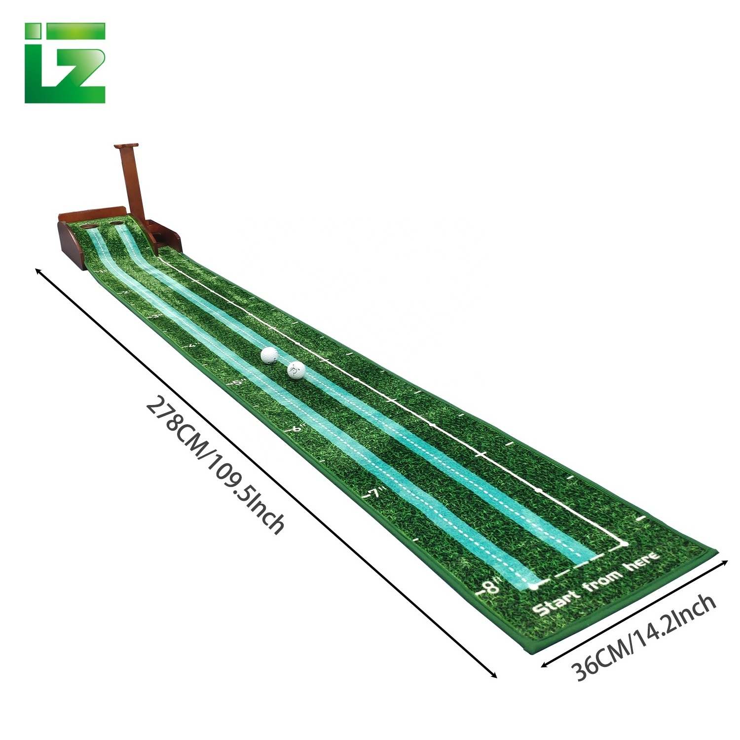 Best Selling Automatic Ball Return Mini Golf Putting Green for Golf Ball Training Indoor