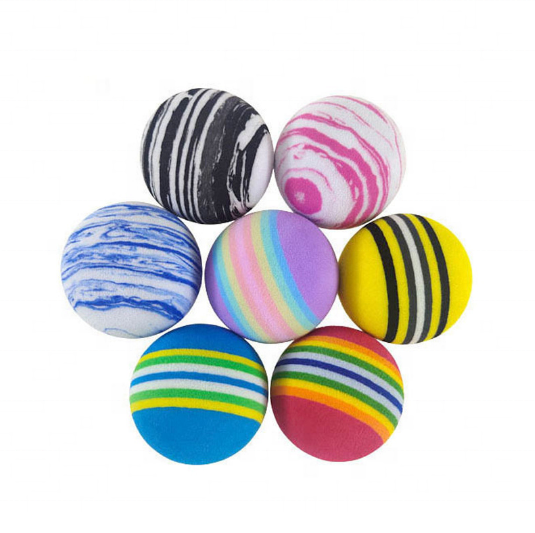 Factory Golf Balls EVA Foam Indoor Practice Golf Ball Driving Range Sponge Soft Rainbow Golf Training Ball