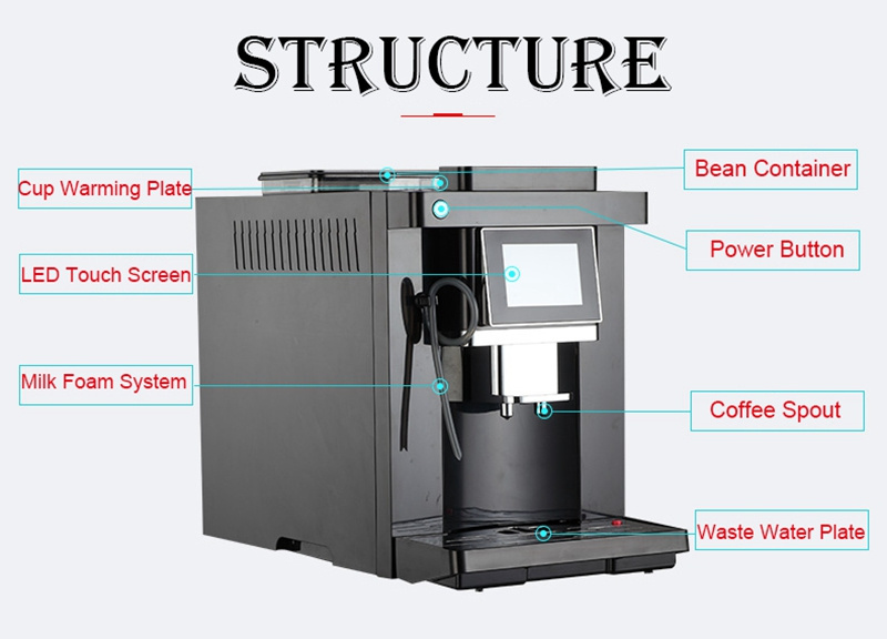 Wholesale High Quality Transient Thermal Espresso Commercial Automatic Coffee Machine