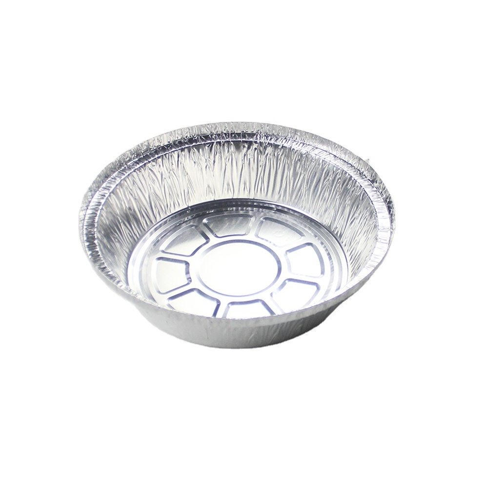 OEM Aluminium Foil Container For Food Packaging Disposable Round Foil Tray Pie Pan From China Supplier