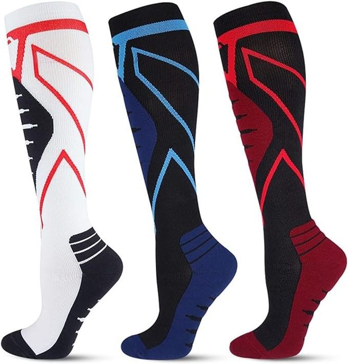 Knee High Socks Unisex Colorful Stylish Stocking Breathable Custom Logo Knee Bottom Compression Soccer Sports Socks