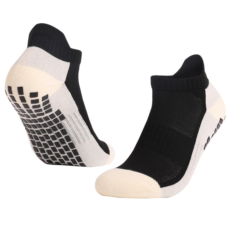 Men Thick Anti Slip Short Soccer Socks Padded Ankle Grip Football Socks