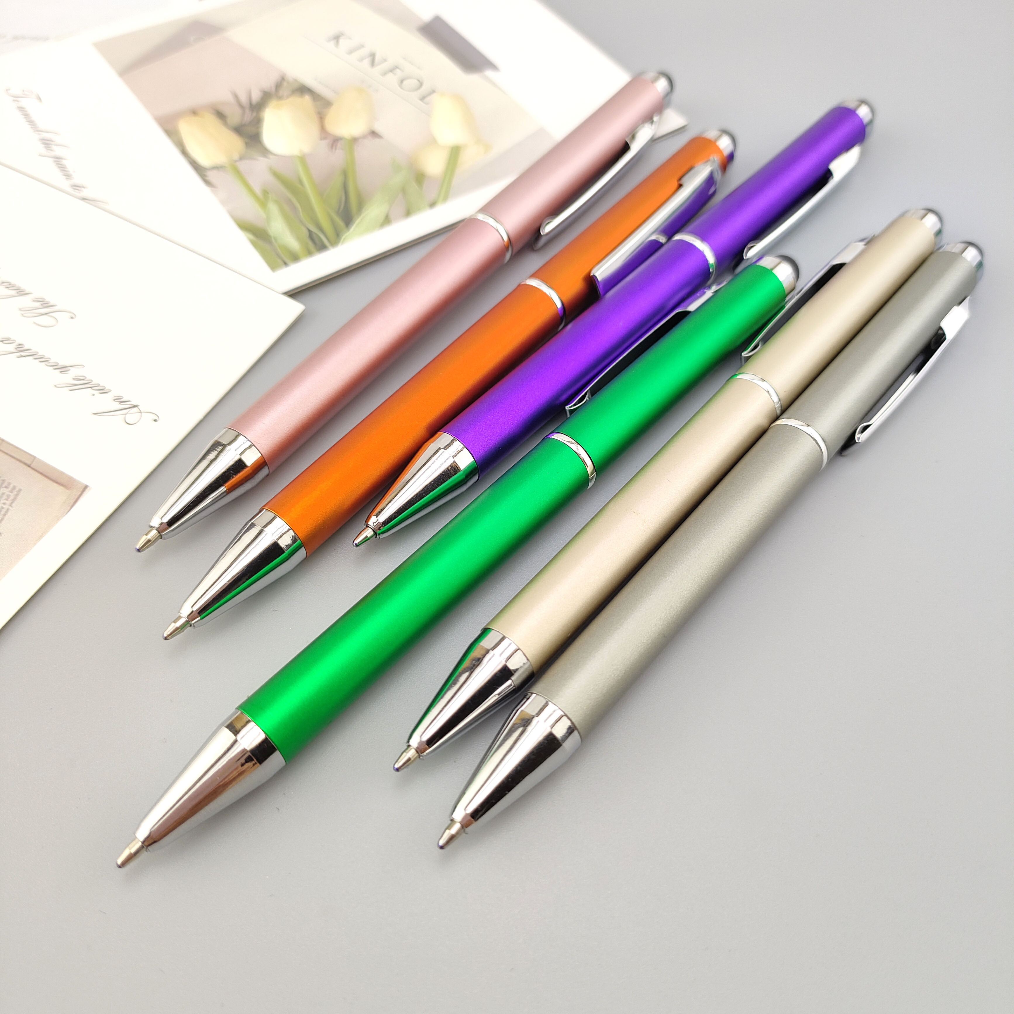 Color touch screen pen twist ballpoint pen advertising gift pen customization