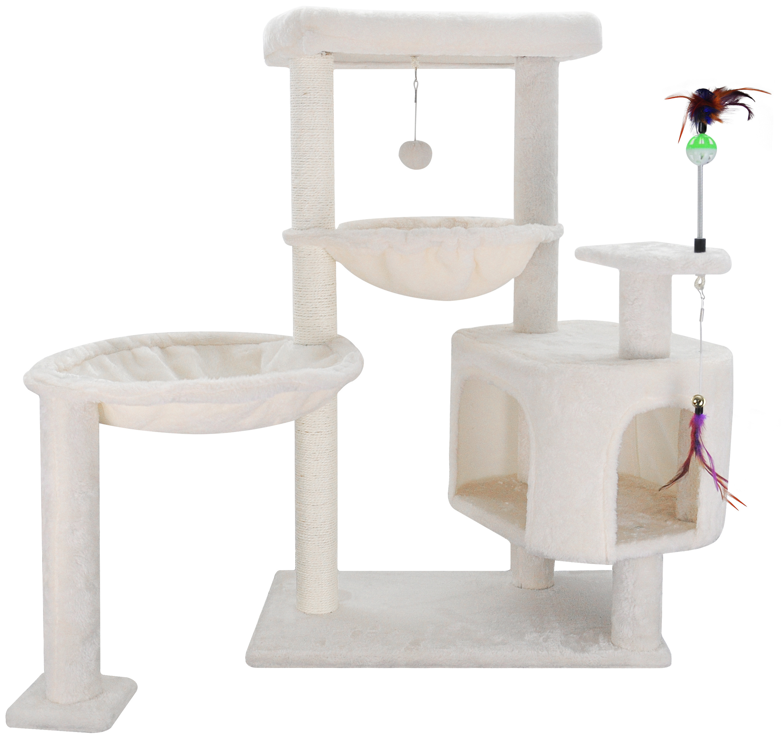 New best Selling modern Cat trees Hammock and condo cat activity tree