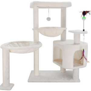 New best Selling modern Cat trees Hammock and condo cat activity tree