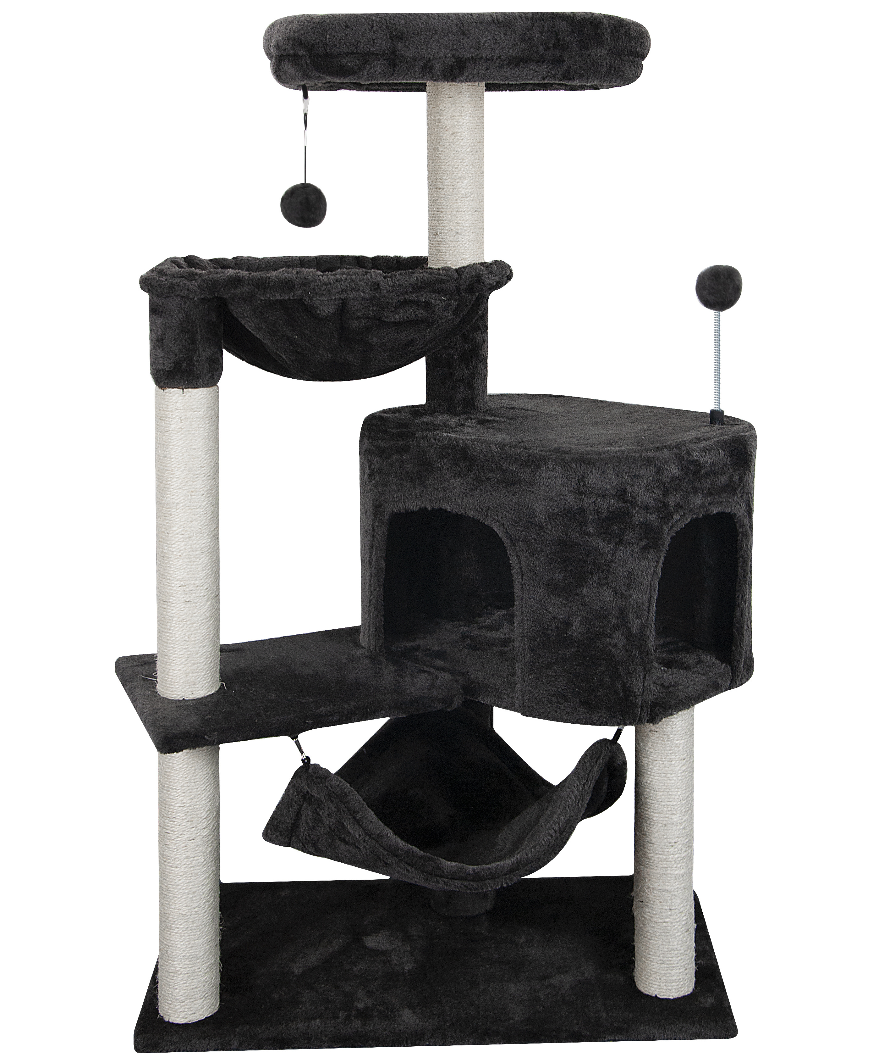 Latest Design Traditional Cat Climbing Frame Large Scratch Board with Balls Eco-Friendly Sisal and Paper Material Cat Tree