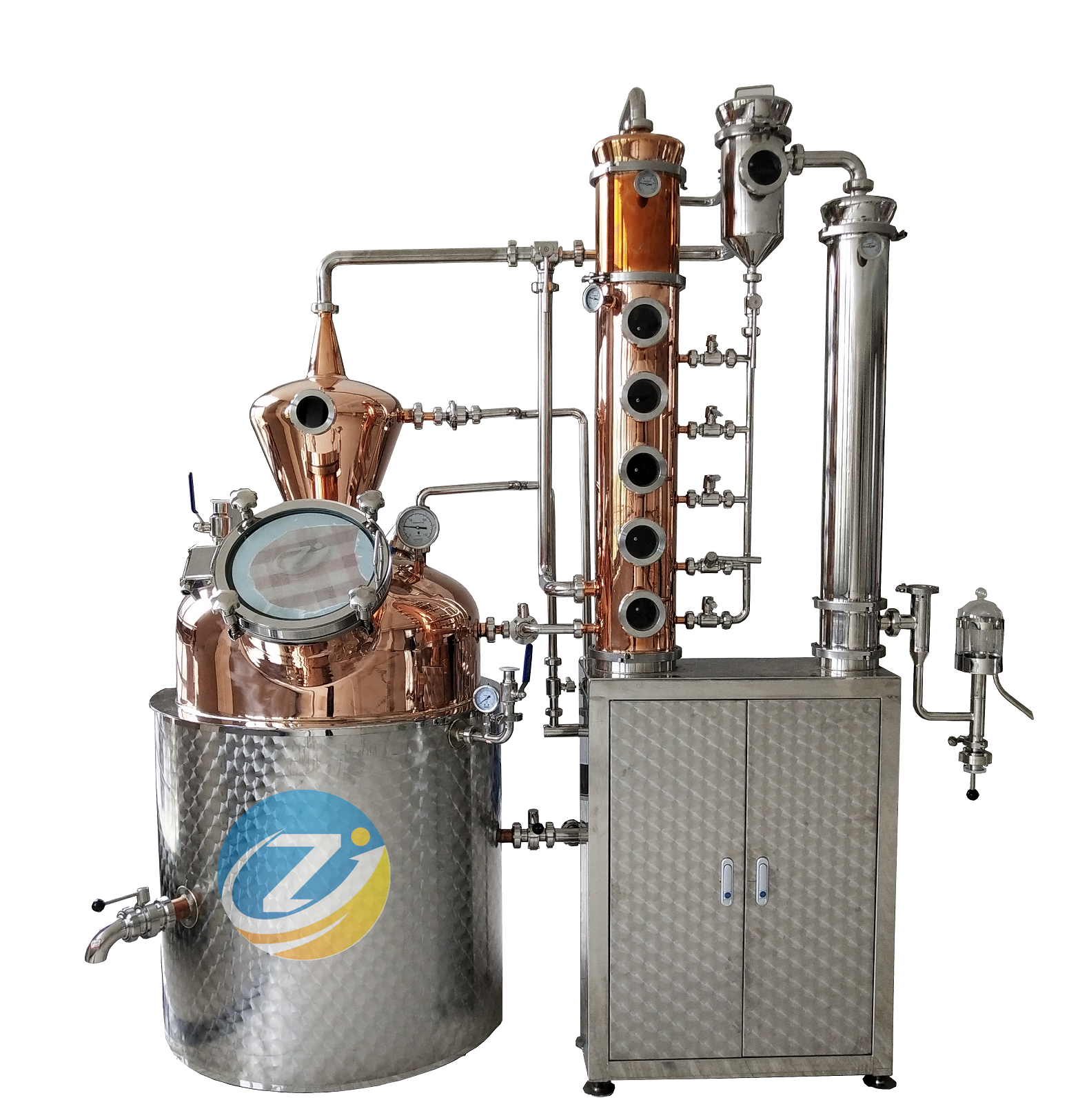 New Craft reflux condenser alcohol distillation alambicchi rame destilaria rum distillery equipment