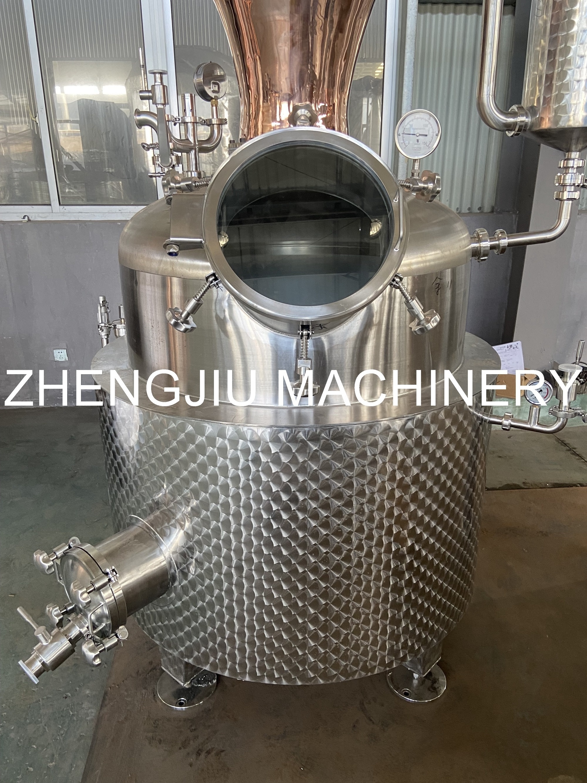 ZJ 200L Copper distillation equipment Whisky Distillery Brandy Gin Distiller wine making machine