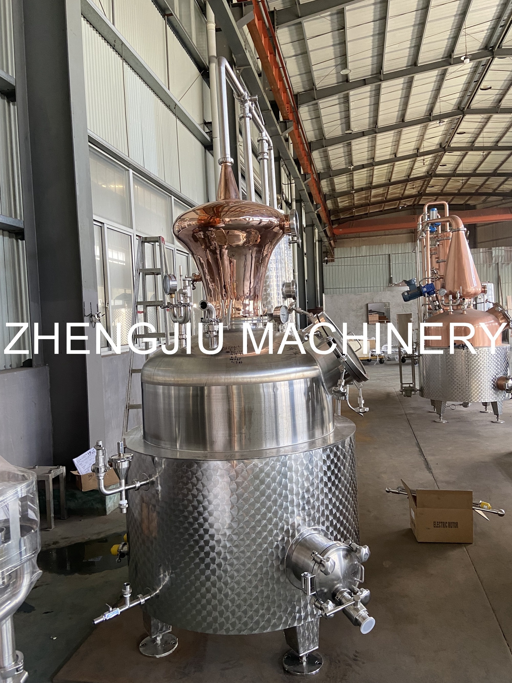 ZJ 200L Copper distillation equipment Whisky Distillery Brandy Gin Distiller wine making machine