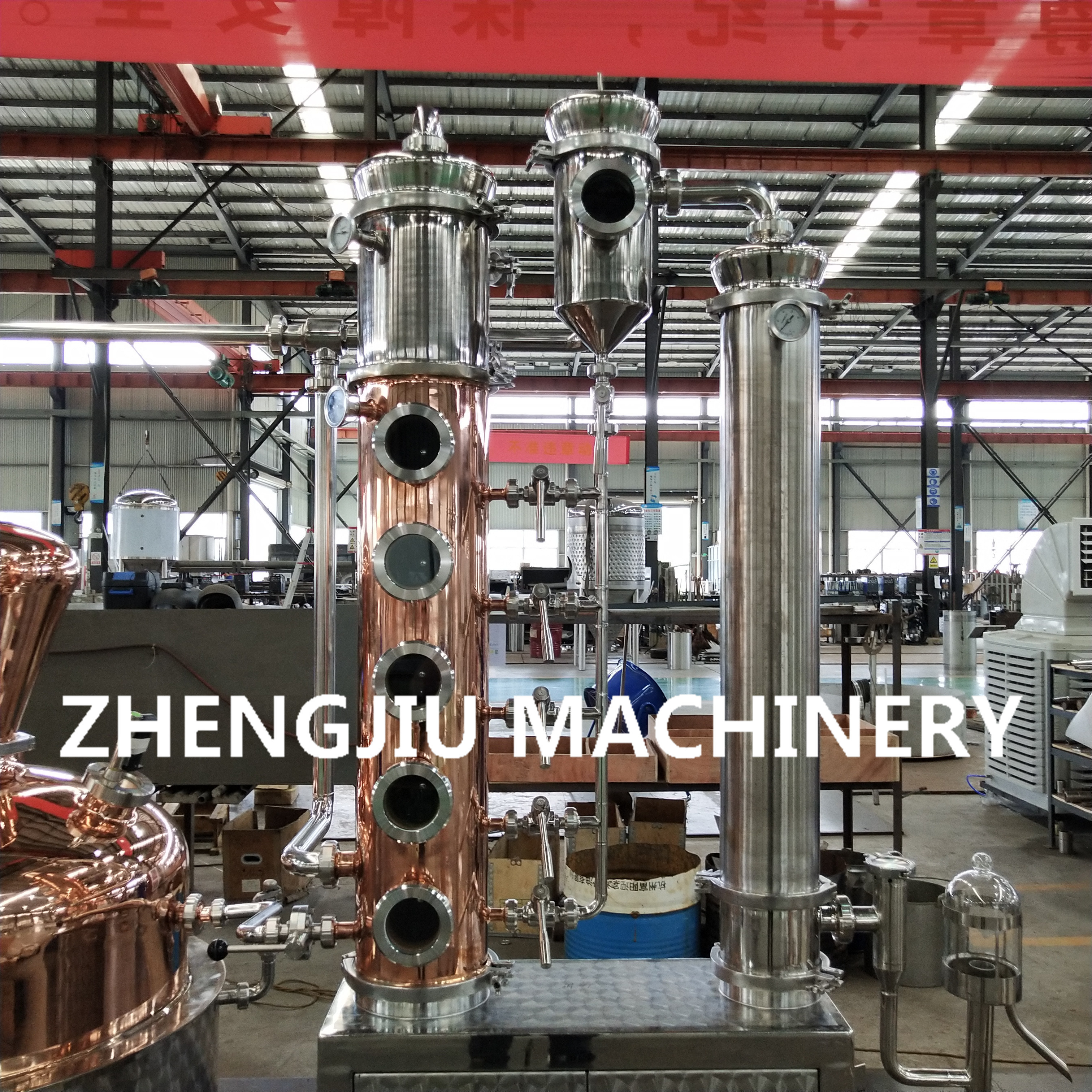 New Craft reflux condenser alcohol distillation alambicchi rame destilaria rum distillery equipment