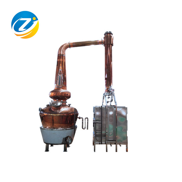 1200L boiler pot still distillation in copper used for whiskey moonshine still