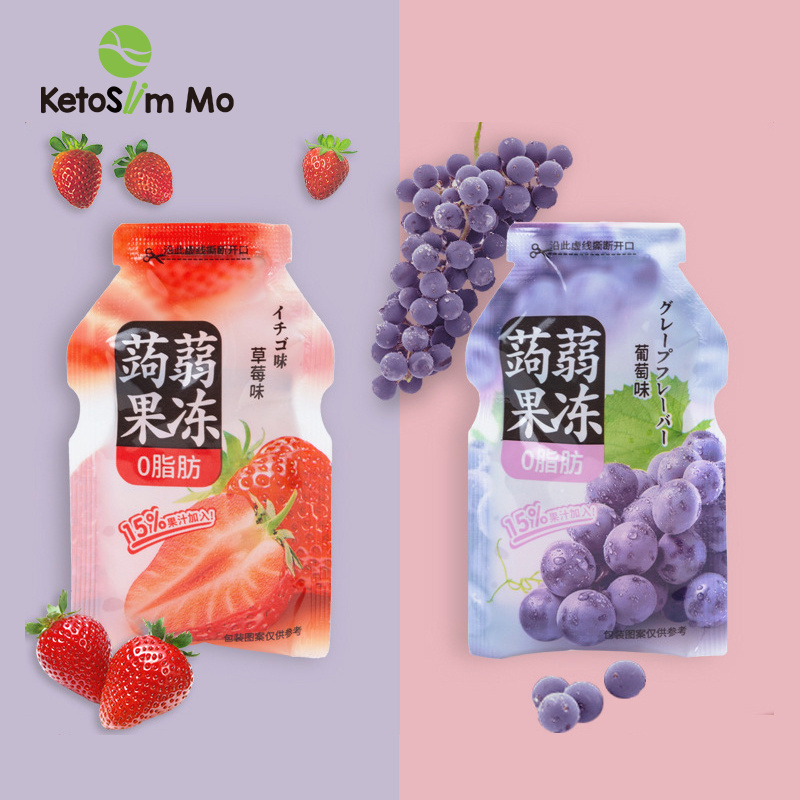 New Products Natural Four Flavored Small Bag Foods Snacks Preserved Peach Grape Fruits Fruit Jelly