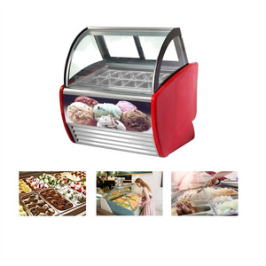 ice cream display showcase stainless steel containers for gelato freezer