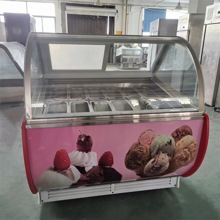 ice cream display showcase stainless steel containers for gelato freezer