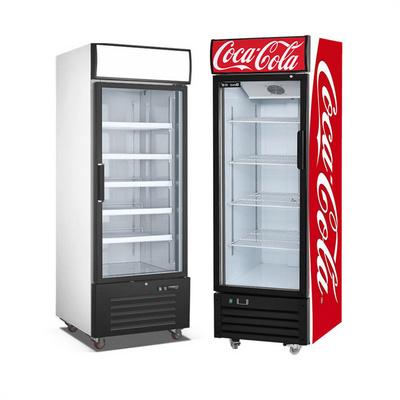 refrigerator upright display fridge commercial display cooler fridge with glass door