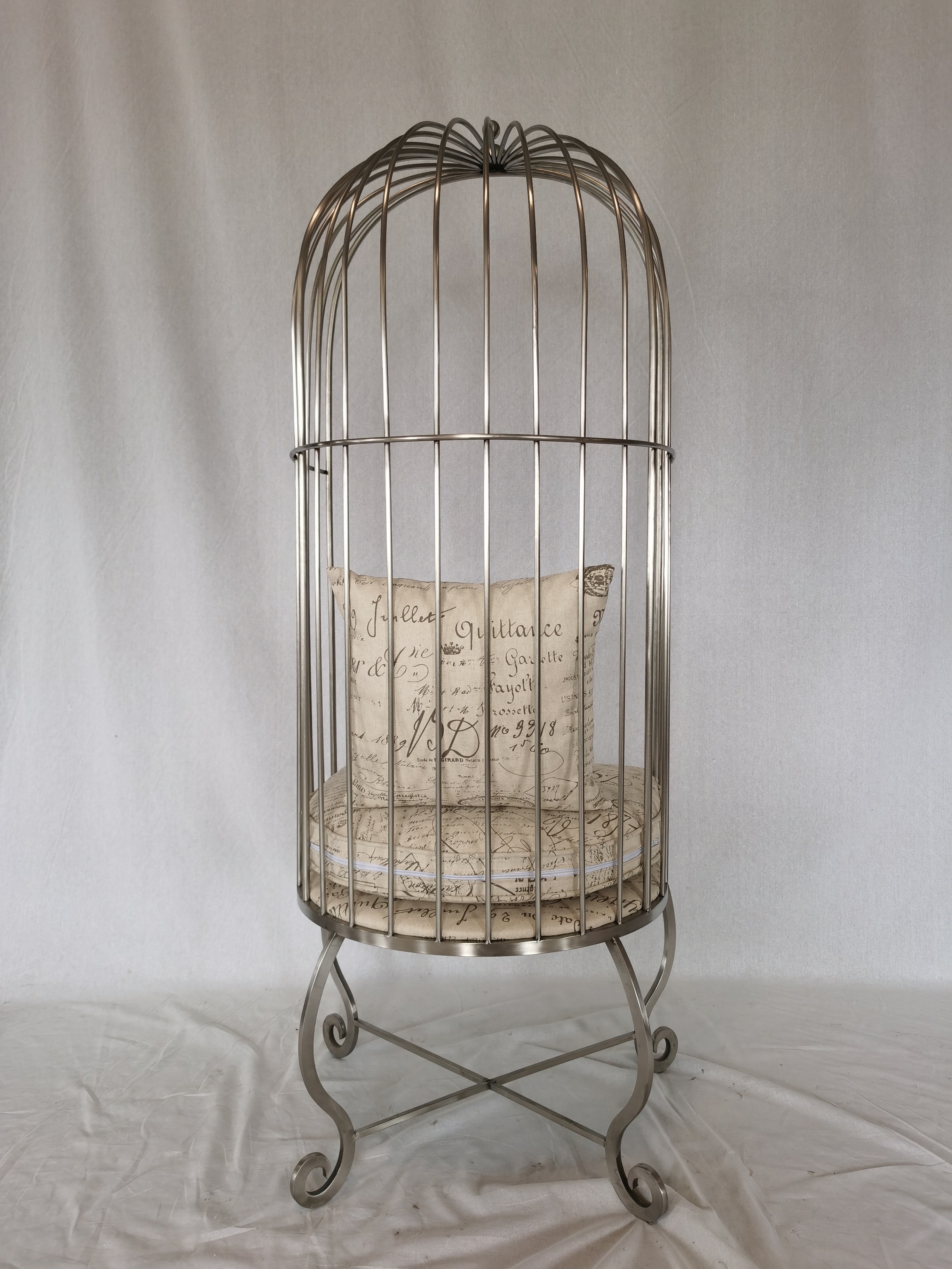 Metal Frame Dome Chair with Removable Seat Cushion Design Birdcage Chair