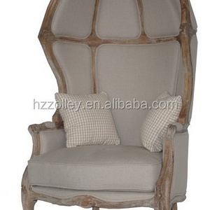 High density sponge eco-friendly comfortable wood egg chair kids and adults leisure canopy chair